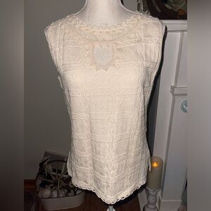 NAZCA sleeveless 100% Cotton made in Peru shirt. Very pretty Size L GUC